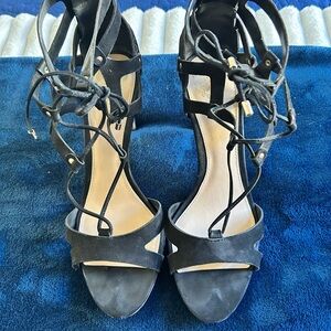 Vince Camuto Elegant Black Lace-Up Heels